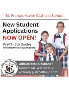 New Student Applications Now Open PreK3-8th Grades