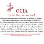 OCIA Starts Sept 3