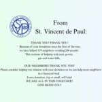 St. Vincent de Paul Society Thanks You!
