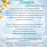 Pastoral Council Nominations