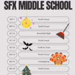 SFX Middle School Fall Calendar 2025