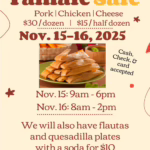 Tamale Sale This Weekend!