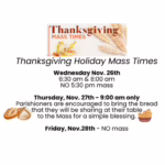 Thanksgiving Mass Times 2025