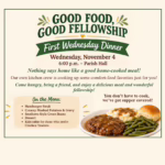 First Wednesday Dinner November 4th