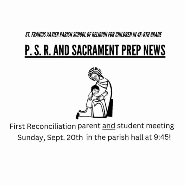 PSR and Sacrament Prep Sept 20th