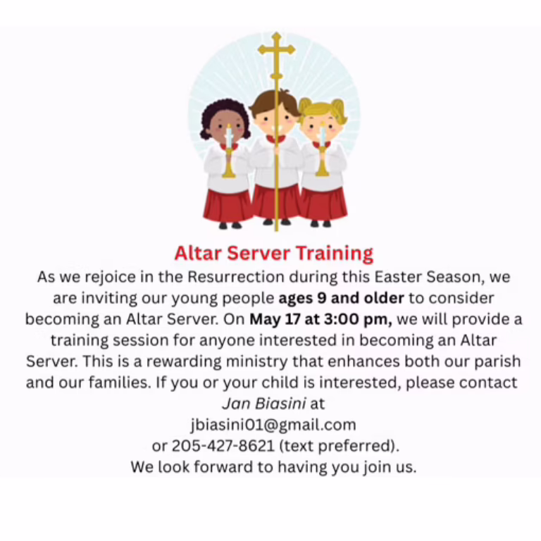 Altar Server Training