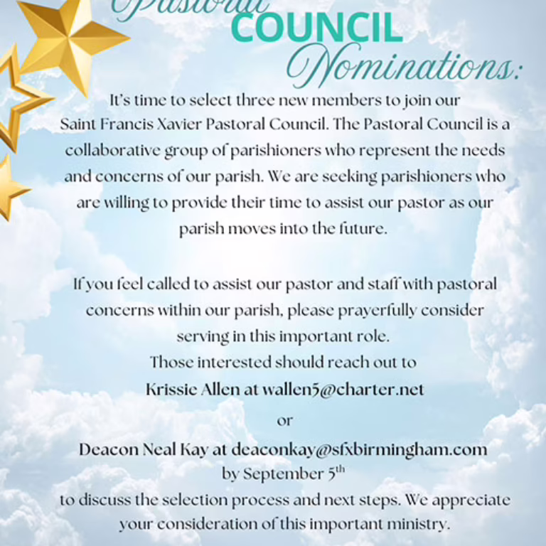 Pastoral Council Nominations