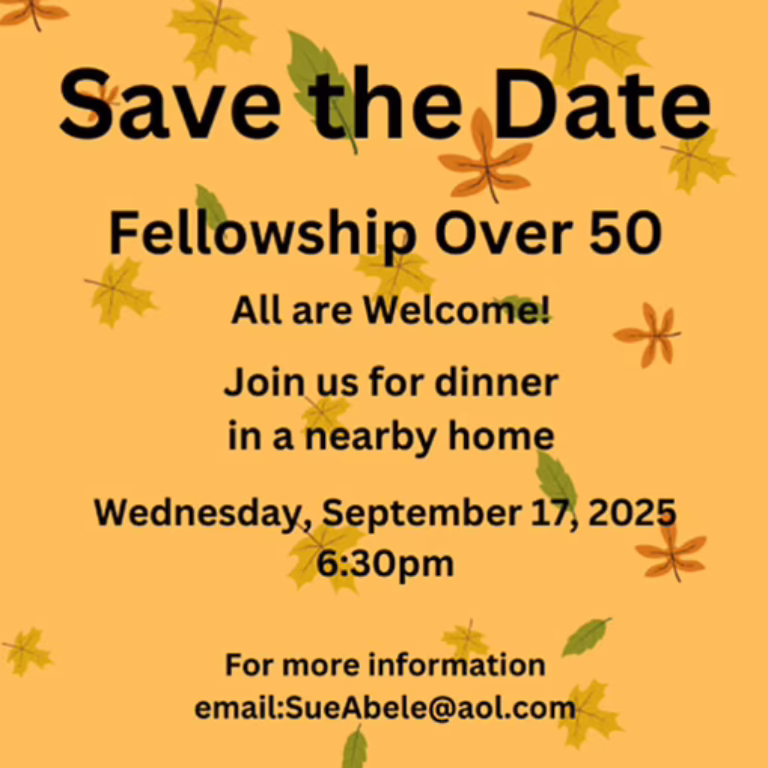 Fellowship Over 50 Dinner