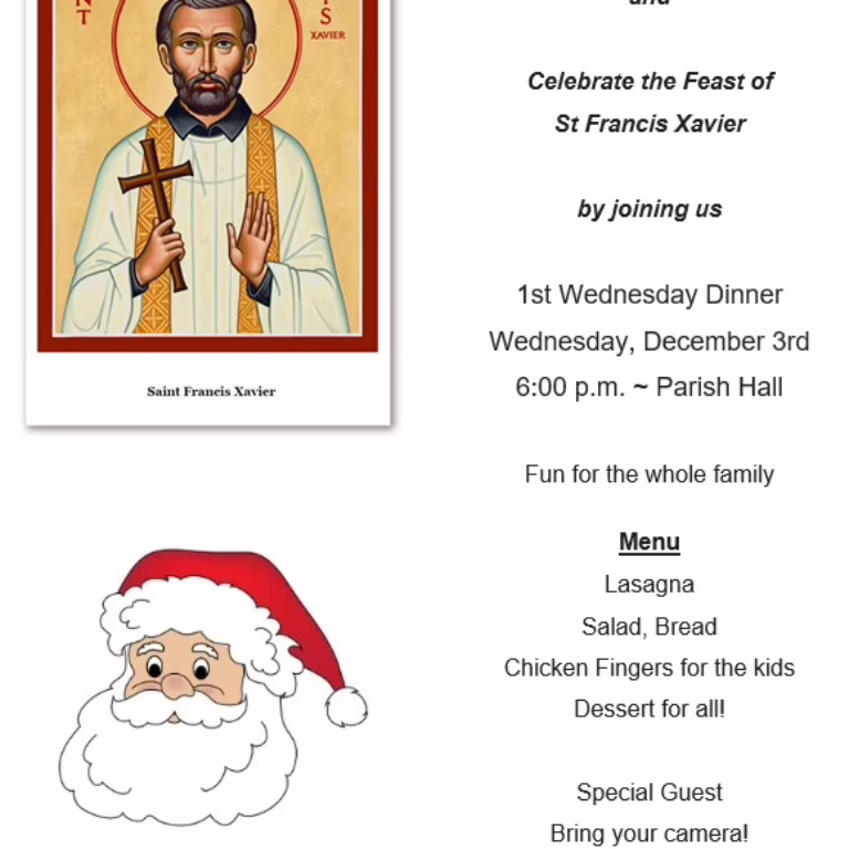 First Wednesday Dinner