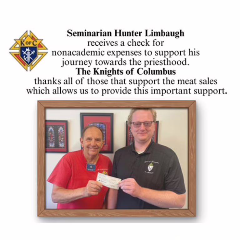 Knights of Columbus Sponsor Hunter Limbaugh