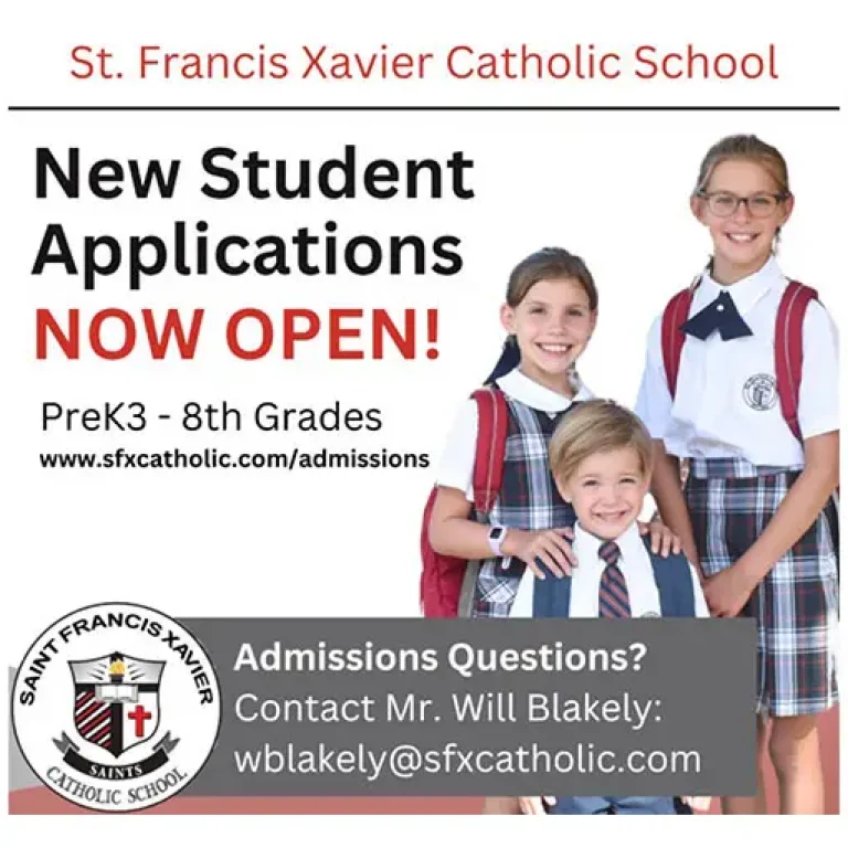 New Student Applications Now Open PreK3-8th Grades